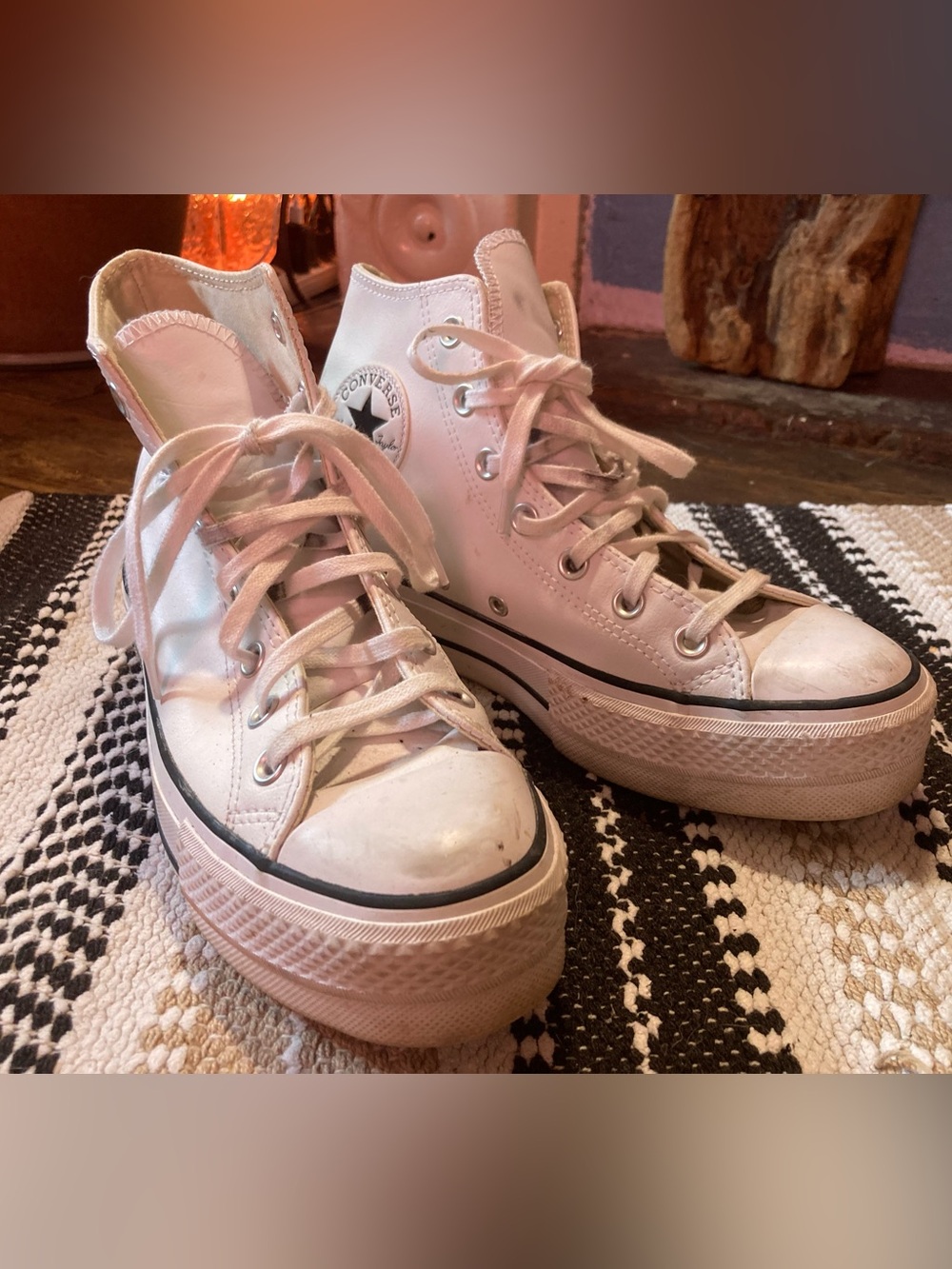 Converse Platform High Top Sneakers - Pale Pink